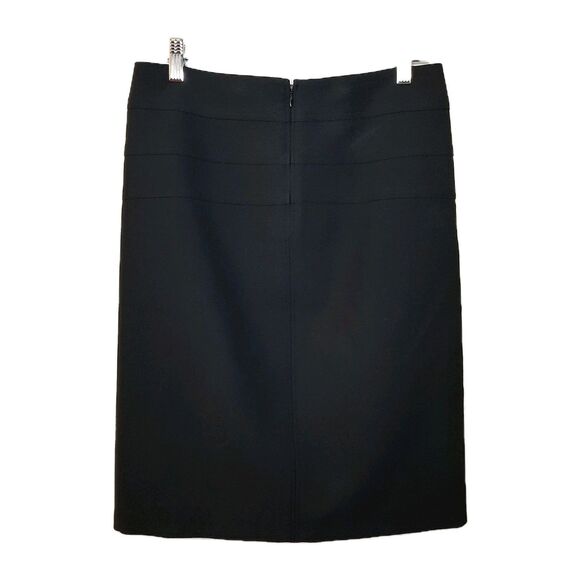 Diane Von Furstenberg Skirt Women Size 6 Black Straight Pencil Career Pull On - Picture 8 of 11